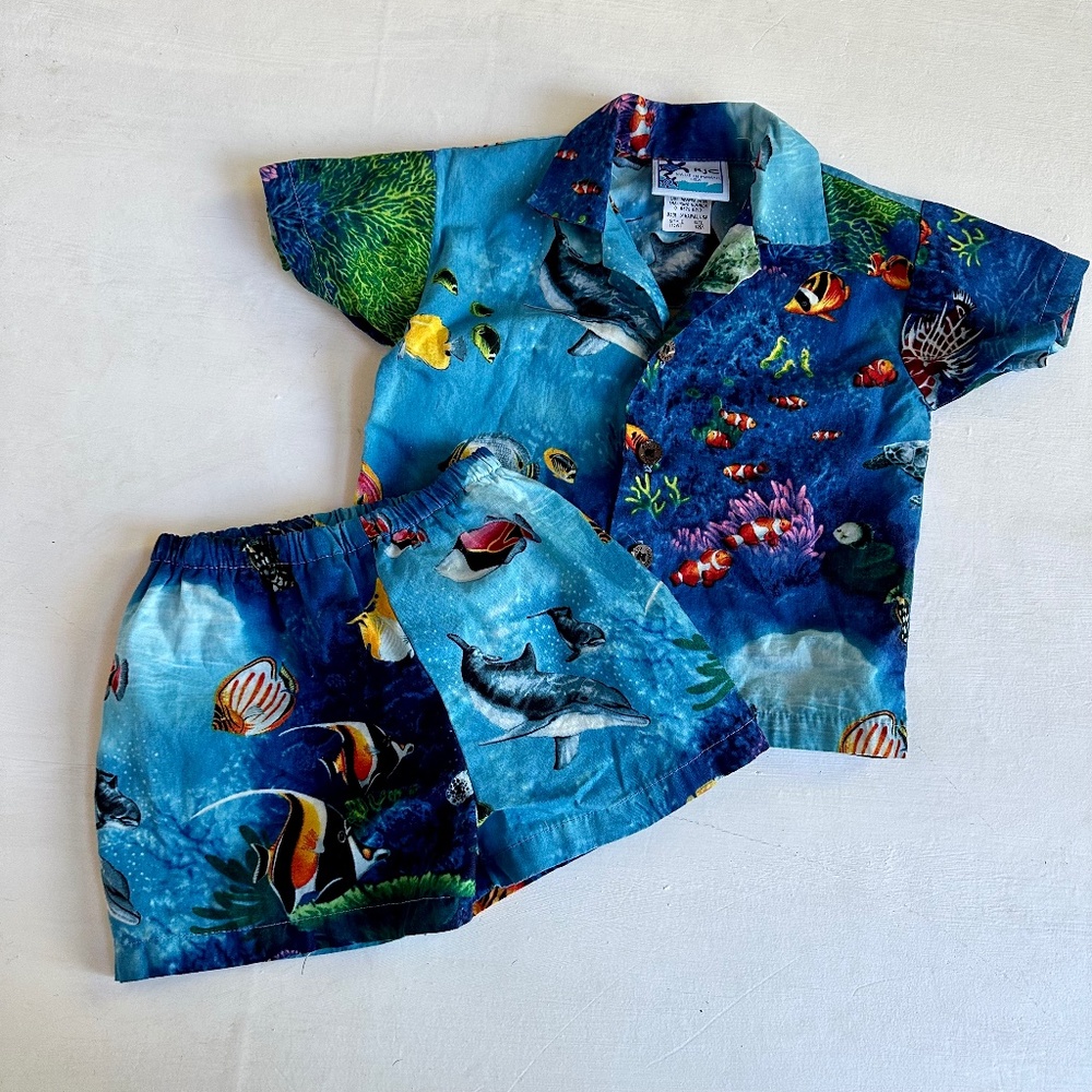 RJC Hawaiian Shirt & Shorts Matching Set